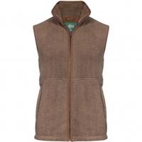 Alan Paine Aylsham Mens Fleece Waistcoat, Brown, Large