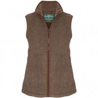Alan Paine Aylsham Ladies Fleece Waistcoat, Brown, 8