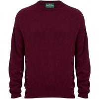 Alan Paine Stratford Crew Neck Sweater, Bordeaux, XL