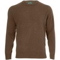 Alan Paine Dorset Crew Neck Sweater, Driftwood, XXXL