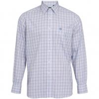 Alan Paine Ilkley Mens Shirt, Blue/Beige Check, Small