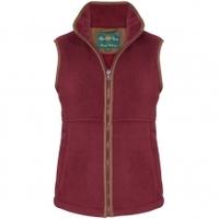 Alan Paine Aylsham Ladies Fleece Waistcoat, Bordeaux, 16