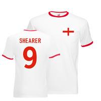 Alan Shearer England Ringer Tee (white-red)