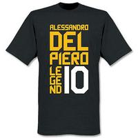 alessandro del piero juventus legends tee black