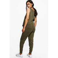 alice tulip back jogger set khaki