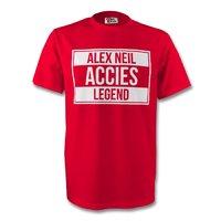 Alex Neil Hamilton Accies Legend Tee (red) - Kids