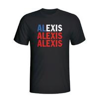 alexis sanchez chile player flag t shirt black