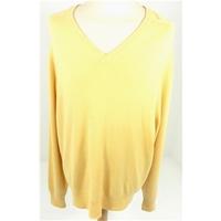Alan Paine Size L High Quality Soft and Luxurious Pure Cashmere Jasmine Yellow Jumper