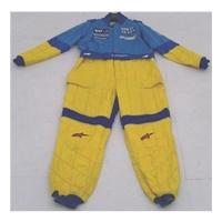 alpinestars size 44 blue yellow motocross suit