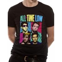All Time Low - Pop Art Unisex Small T-Shirt - Black