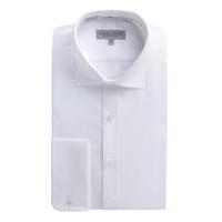 Alexandre of England White Twill Stripe Shirt 18 White