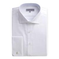 Alexandre of England White Semi Plain Tailored Fit Shirt 15 White