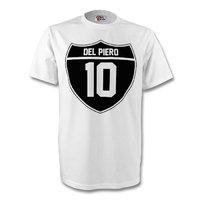 alessandro del piero juventus crest tee white kids