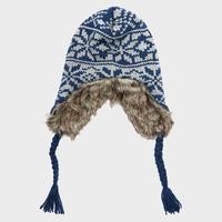 alpine mens faux fur inca hat blue blue