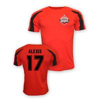 alexis sanchez arsenal sports training jersey red kids