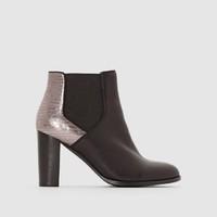 Alberty Heeled Leather Ankle Boots