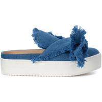 Alessandro Dell apos;acqua NÂ°21 N°21 fringed denim sabot women\'s Sandals in blue