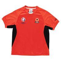 albania uefa euro 2016 poly training tee red kids