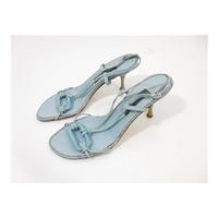 Alberta Ferretti UK Size 3.5 Duck Egg Blue Leather Party Heels (EU 36)