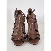 Allsaints Spitalfields Size UK 4 Brown Gladiator Style Stilleto Sandals (EU 37)