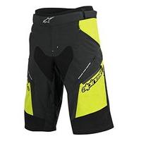 alpinestars drop 2 shorts black acid yellow 36