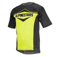 alpinestars black acid yellow 2017 mesa short sleeved mtb jersey