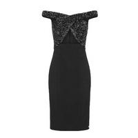 Aloura London Phoenix Off-The-Shoulder Dress In Black
