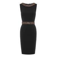 Aloura London Cavendish Dress With Embellished Detail In Black