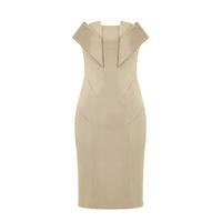 aloura london angel strapless satin dress in gold