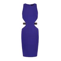 Aloura London Alexis Dress With Cut Out Detail In Royal Blue