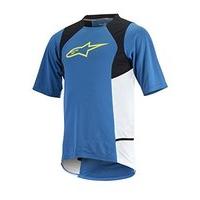 alpinestars mens drop 2 short sleeve jersey bright blueacid yellow lar ...