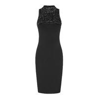 Aloura London Madison Bodycon Dress With Sequin Detail In Black