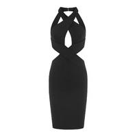 Aloura London Duchess Open Back Dress In Black