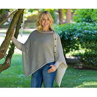 Alpaca Multi-Way Reversible Poncho, Alpaca/Bamboo Yarn