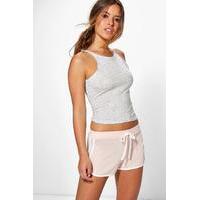 Ally Space Dye Knitted Gym Running Shorts - blush