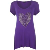 alicia leopard heart hanky top purple