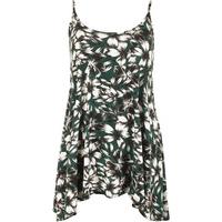 Alice Strappy Floral Print Vest - Green