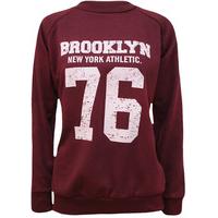 Alexys \'Brooklyn 76\' Print Sweatshirt - Wine