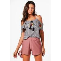 Alexis Tie Hem Shorts - antique rose