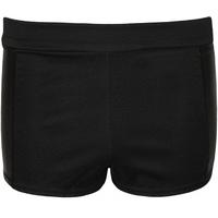 Alanis Wet Look Panel Hot Pants - Black