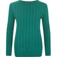 Allie Cable Knitted Jumper - Jade