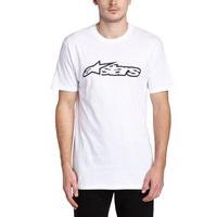 Alpinestars Men\'s Blaze Classic Tee Short Sleeve T-shirt, White (white/black), 