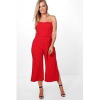 alice bandeau tie waist jumpsuit red