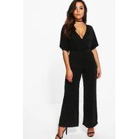 Alison Wide Sleeve Wrap Jumpsuit - black