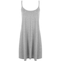 alena plain strappy swing dress light grey