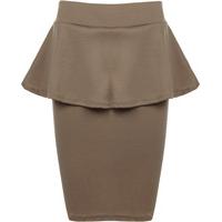 alexa plain peplum skirt mocha