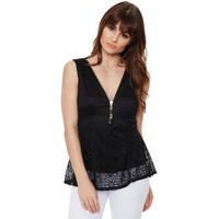 alanna floral lace peplum top black