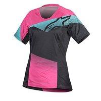 Alpinestars Men\'s Stella Mesa Short Sleeve Jersey, Black/raspberry Rose, X-large