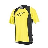 alpinestars mens drop 2 short sleeve jersey x large acid yellow black