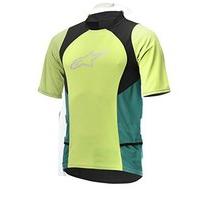 Alpinestars Men\'s Drop 2 Short Sleeve Jersey, Medium, Green Black Shaded Spruce